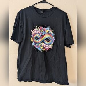 Gildan Black T-Shirt with Colorful Design